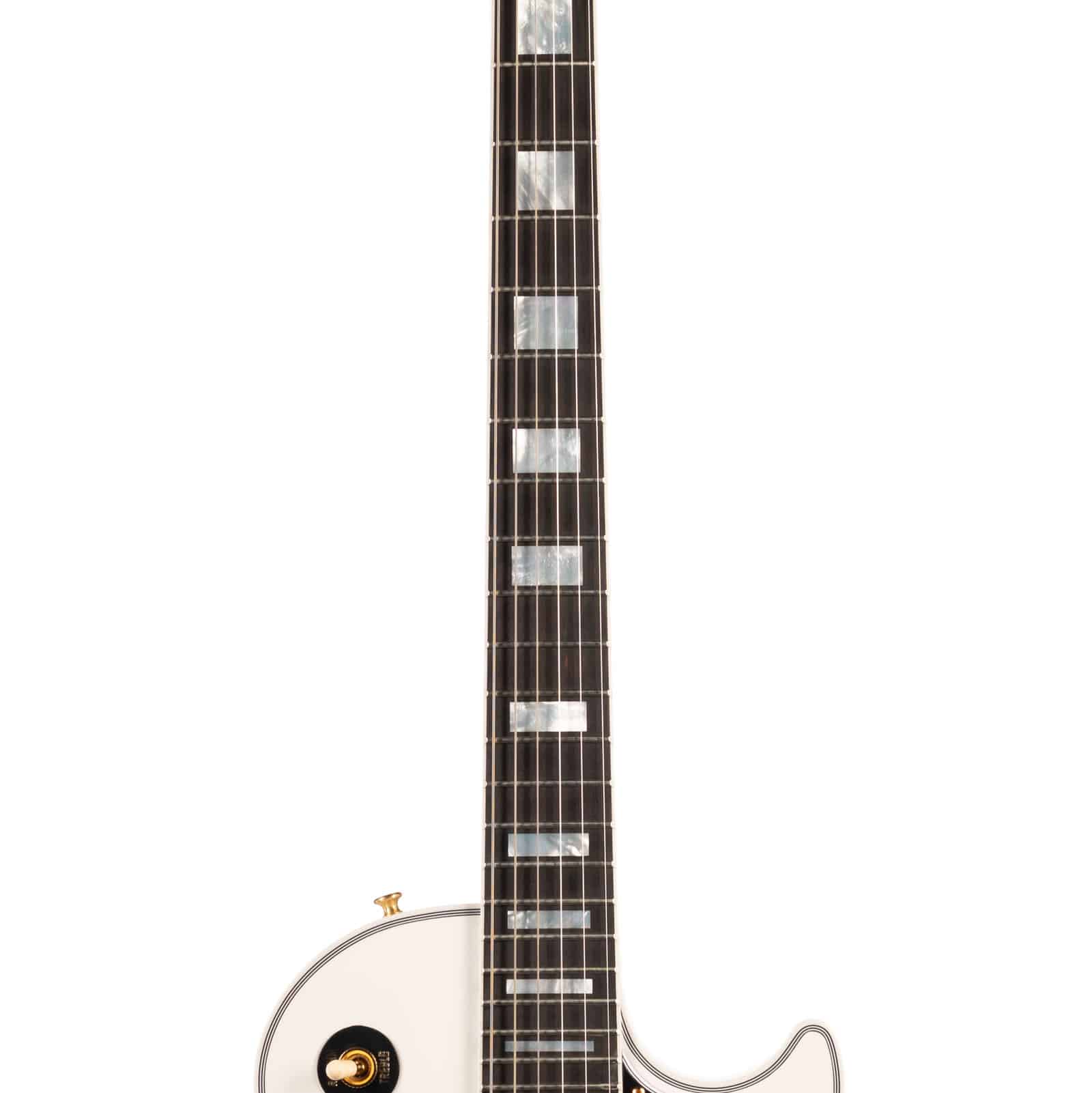GIBSON-CS-LES-PAUL-CUSTOM-ALPINE-WHITE-WEBONY-GLOSS-FINGERBOARD-cs502916-neck