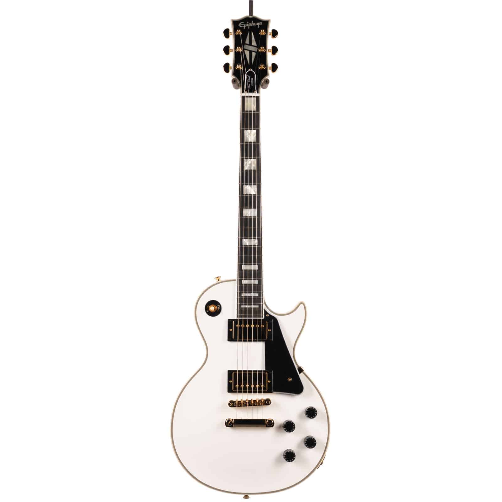 EPIPHONE-LES-PAUL-CUSTOM-ALPINE-WHITE-GOLD-24101521355-USED-front