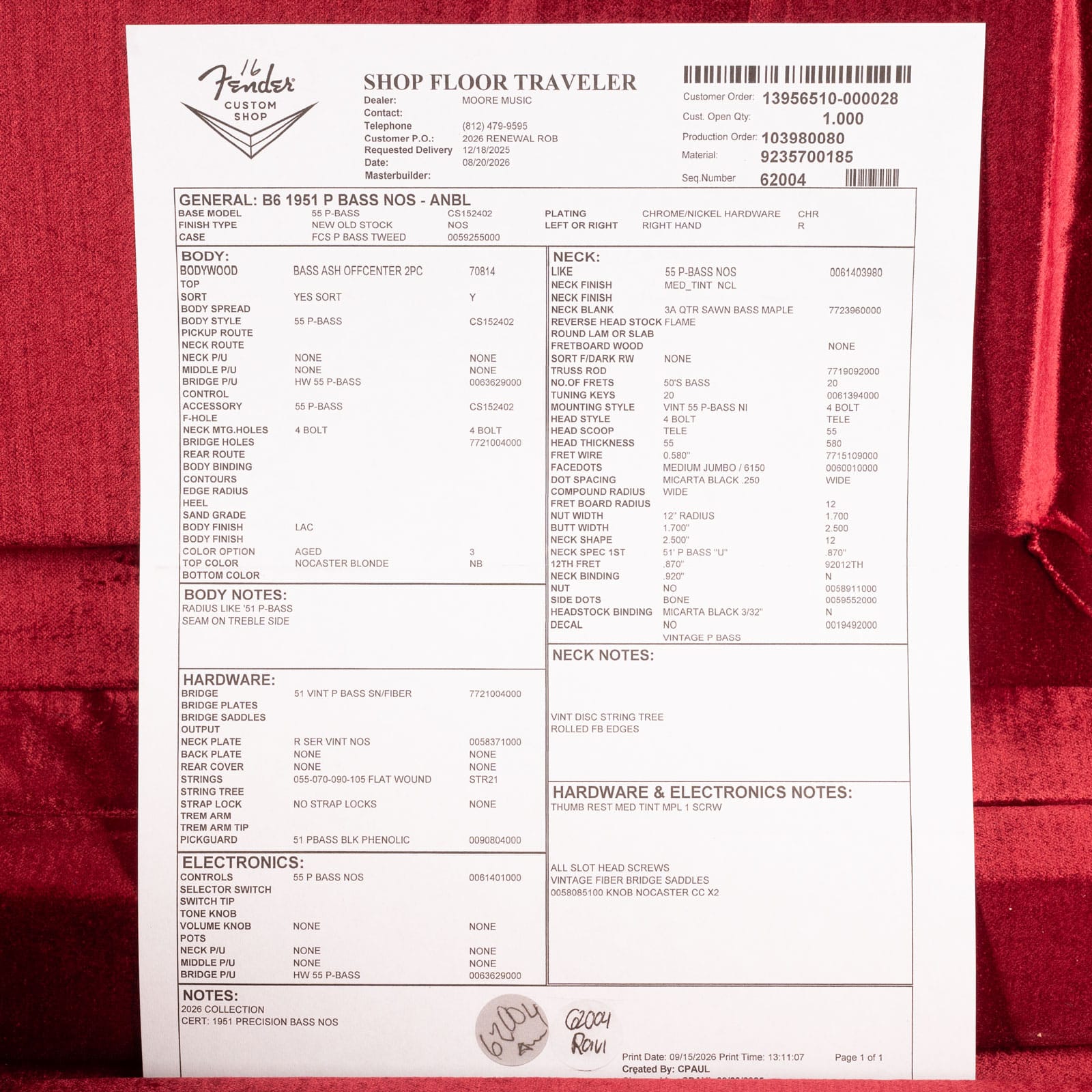 FEN-B6-1651-P-BASS-NOS--ANBL-XN04424-spec