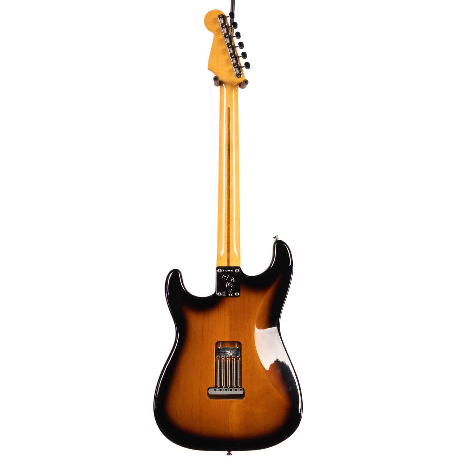 FEN-ERIC-JOHNSON-THINLINE-STRATOCASTER-SUNBURST-WOHSC---EJ20037---U-back