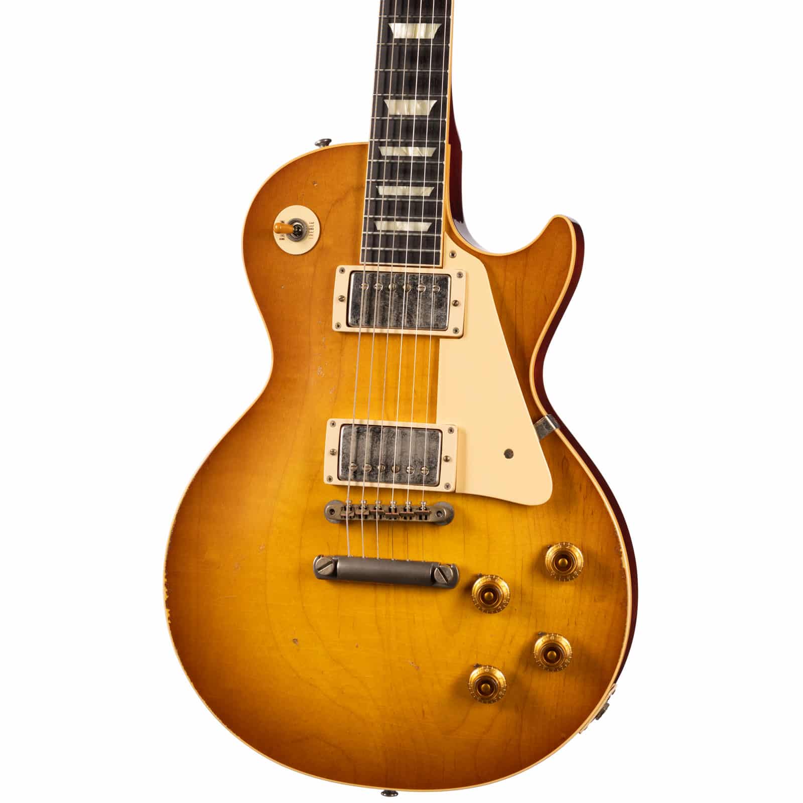GIBSON-58-LES-PAUL-STD-CARMELITA-GOLDEN-POPPY-BURST-LIGHT-AGED-NH-86746-anle-rihgt