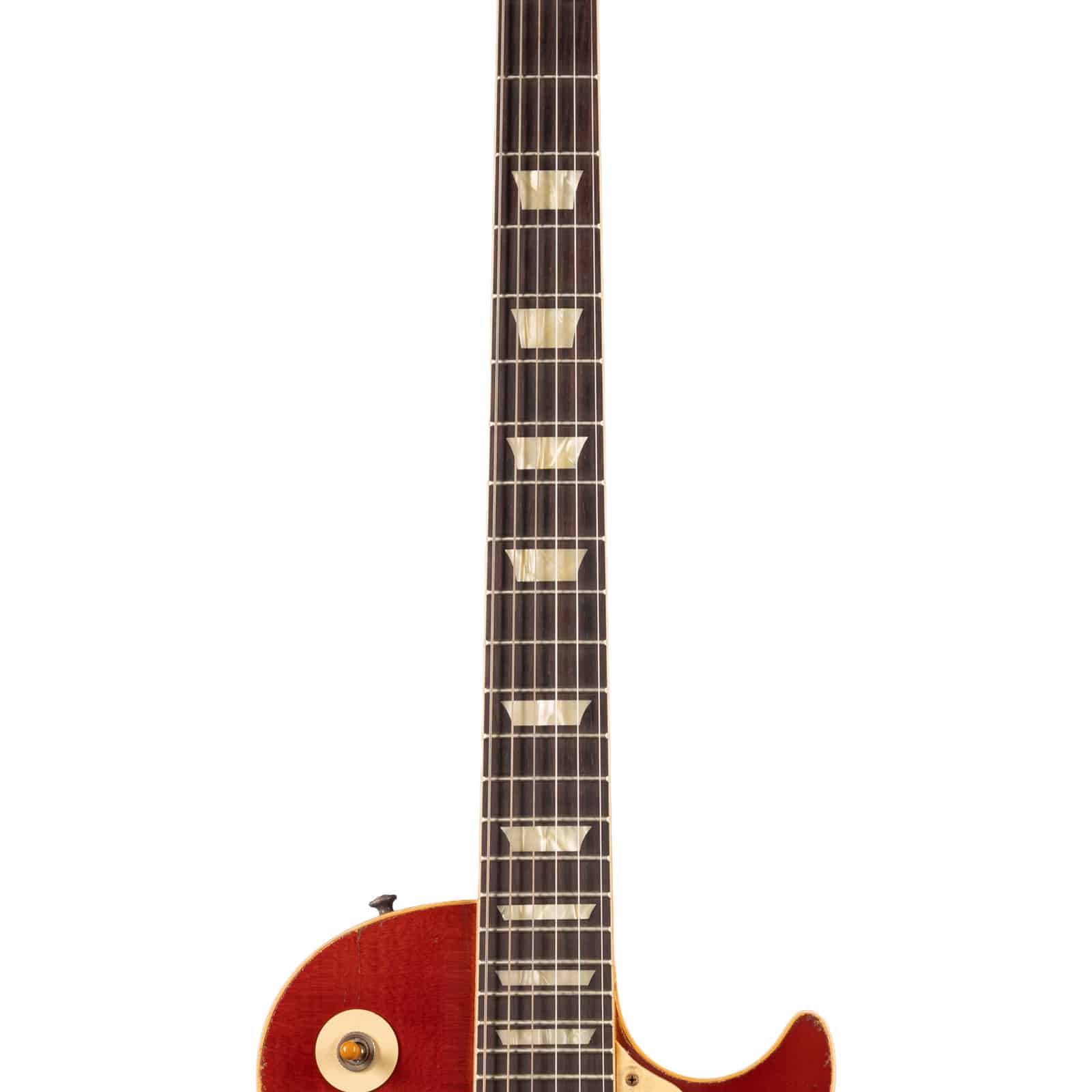 GIBSON-58-LES-PAUL-STD-DBL-WASHED-CHERRY-MURPHY-LAB-HVY-AGED-NH-86323-neck